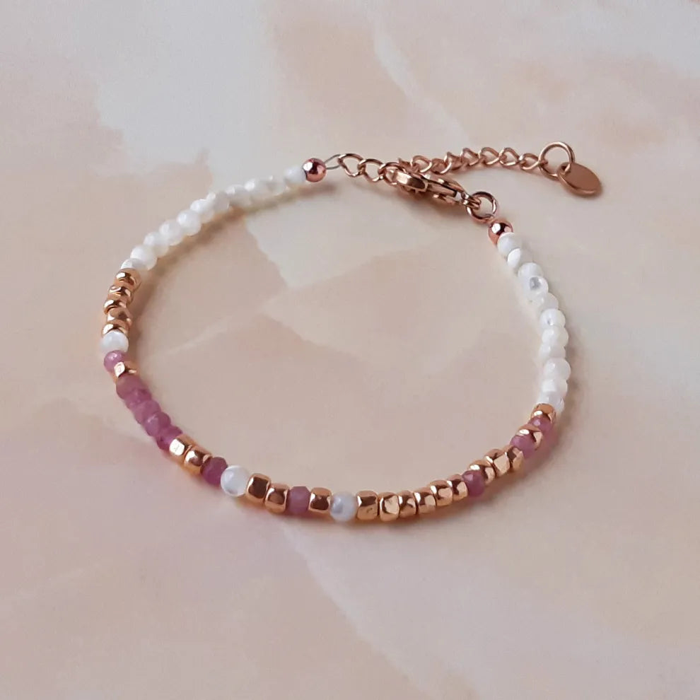 Fijn Armbandenset met Kralen | Samen tegen Borstkanker