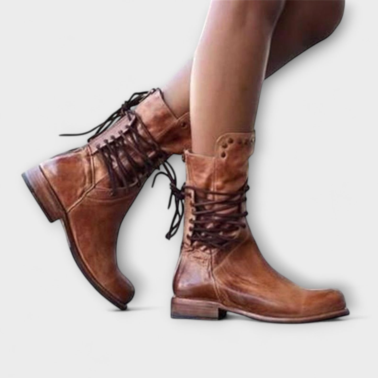 Isabel™ – Leren Vintage Laarzen