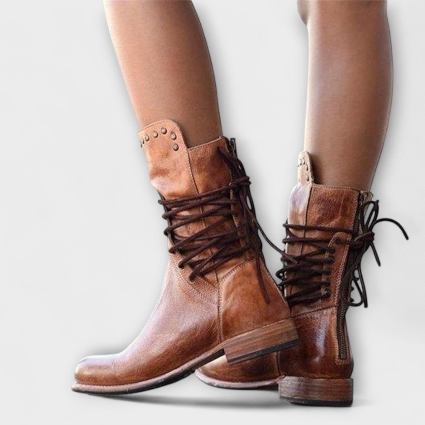 Isabel™ – Leren Vintage Laarzen