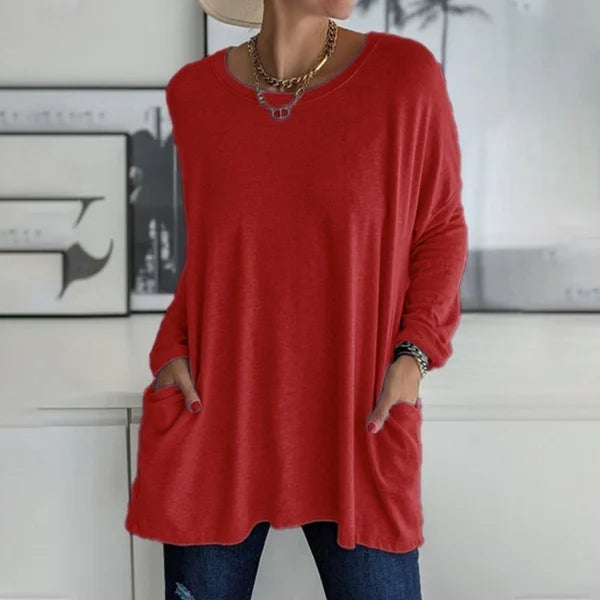 Aeira™ – Casual top met lange mouwen
