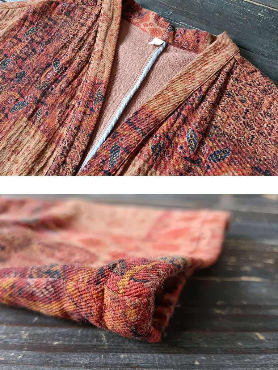 Avery™ – Etnische losvallende jas met print
