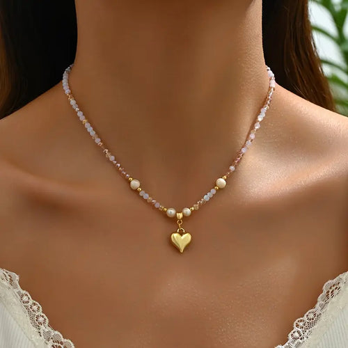 Gouden Hart Belofte Ketting | Samen tegen borstkanker