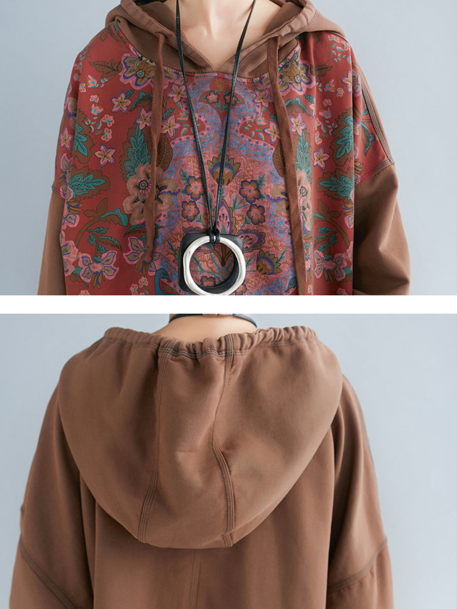 Debra™ – Lange jurk met capuchon en inzetdetails