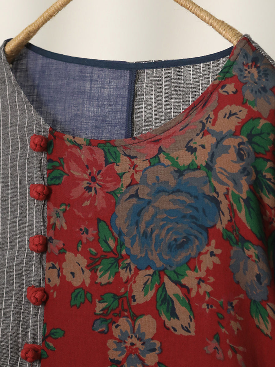 Edith™ – Etnische katoenen maxi-jurk