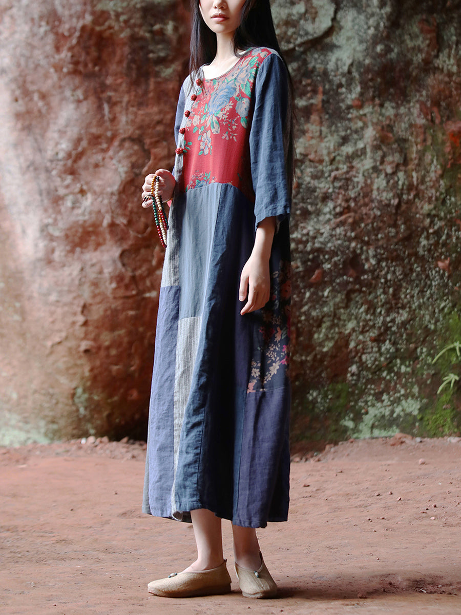 Edith™ – Etnische katoenen maxi-jurk