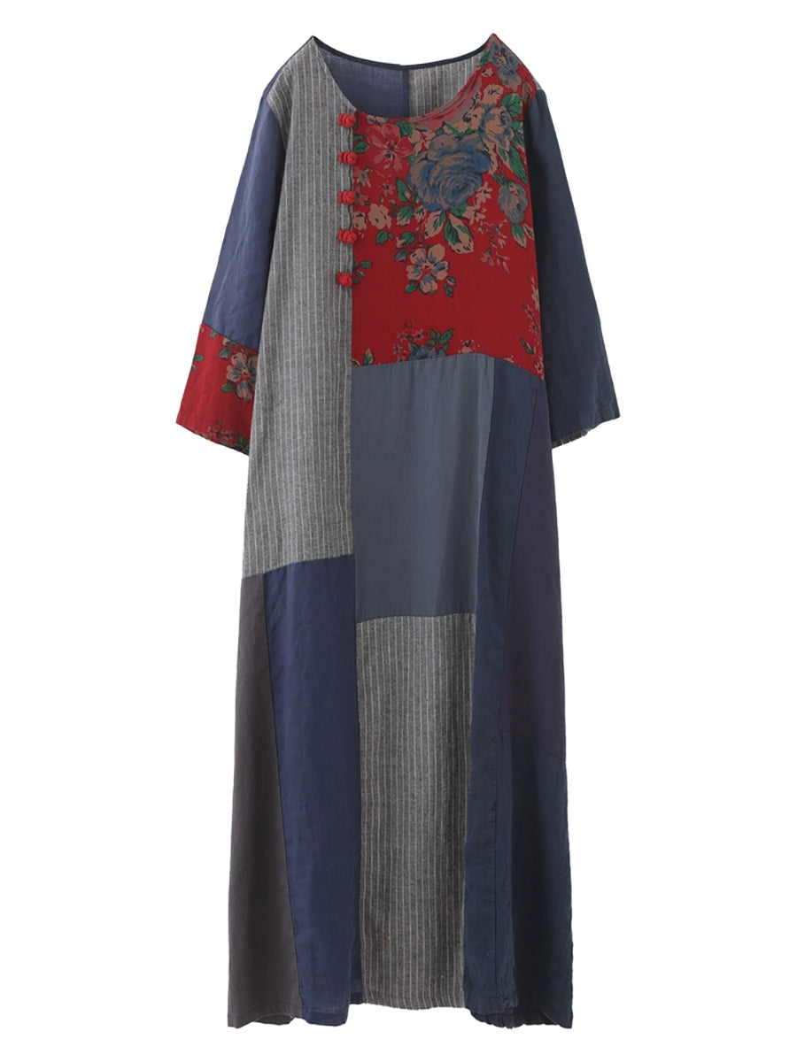 Edith™ – Etnische katoenen maxi-jurk
