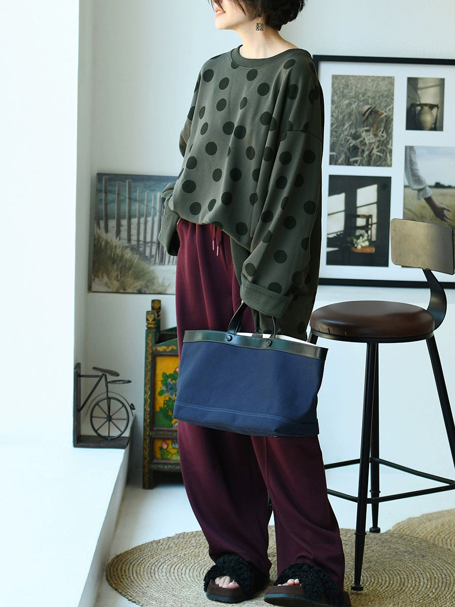 Carly™ – Oversized trui met polkadots