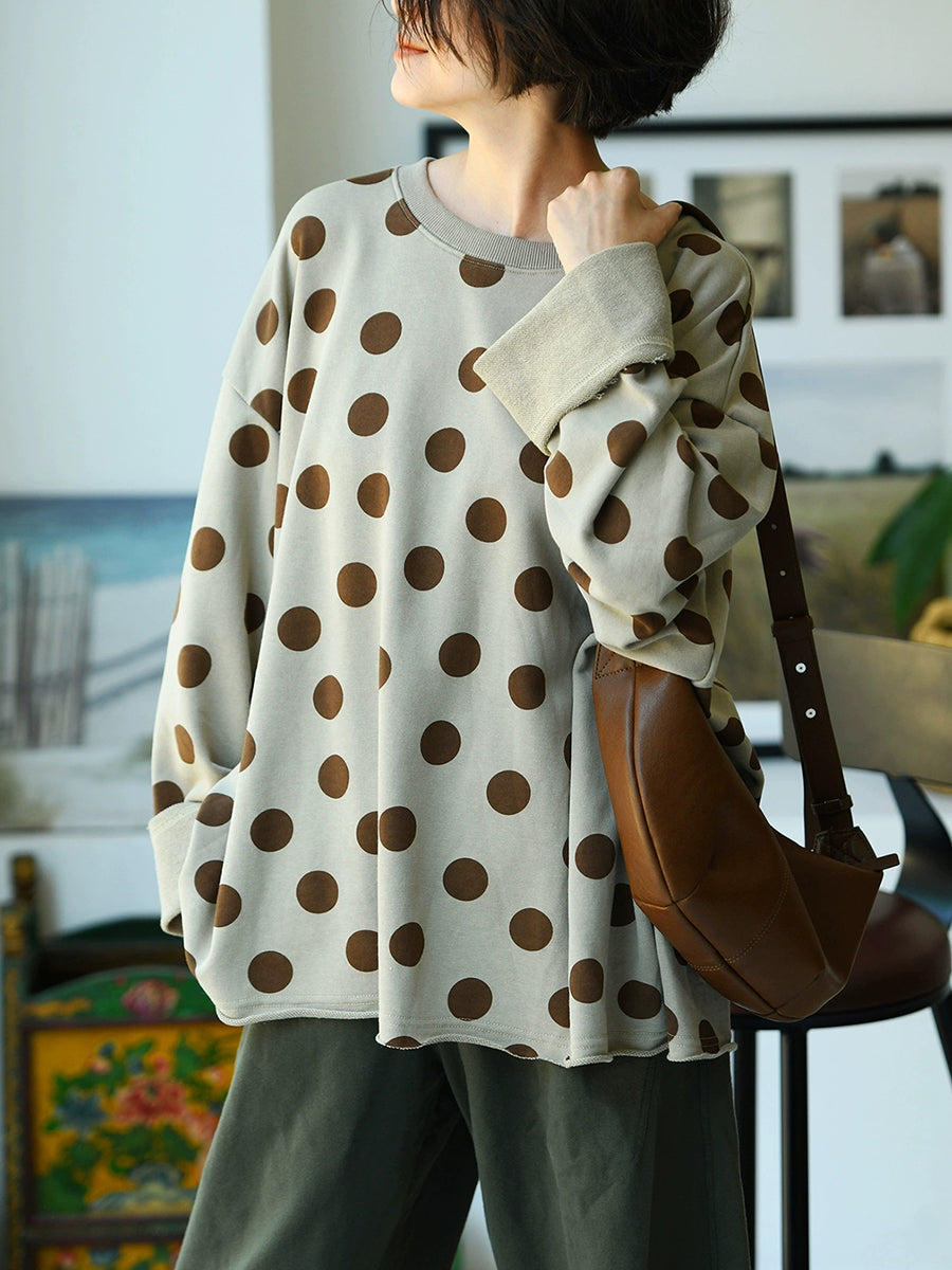 Carly™ – Oversized trui met polkadots