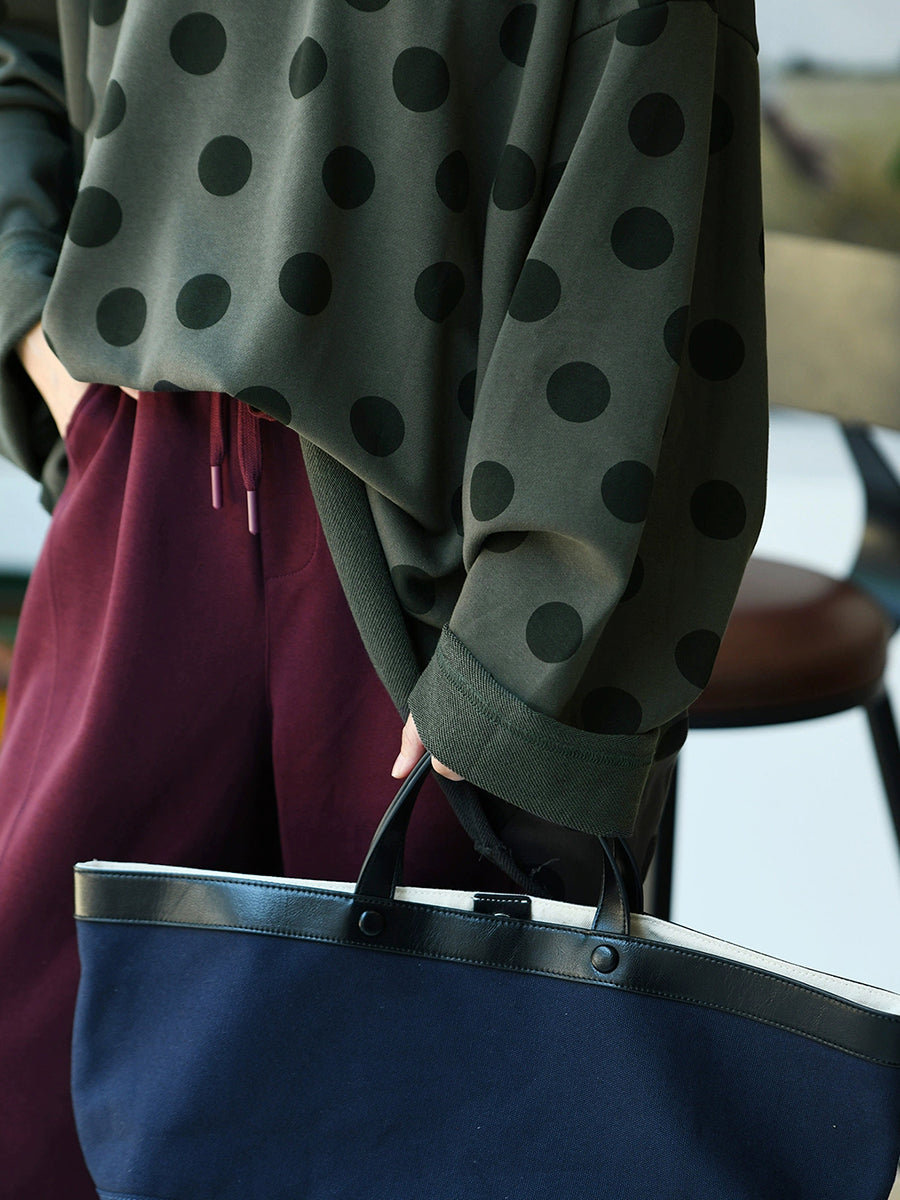 Carly™ – Oversized trui met polkadots
