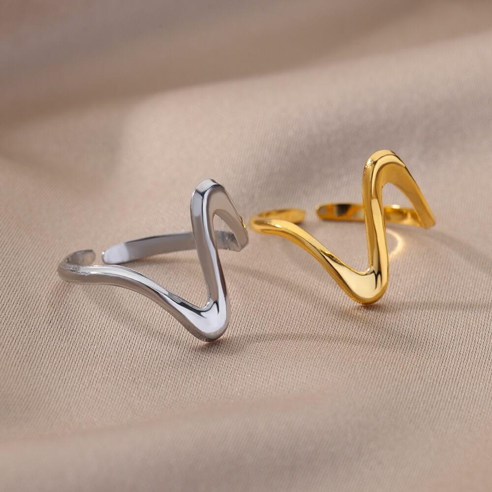 Geometrische Golf Ring | Samen tegen Borstkanker
