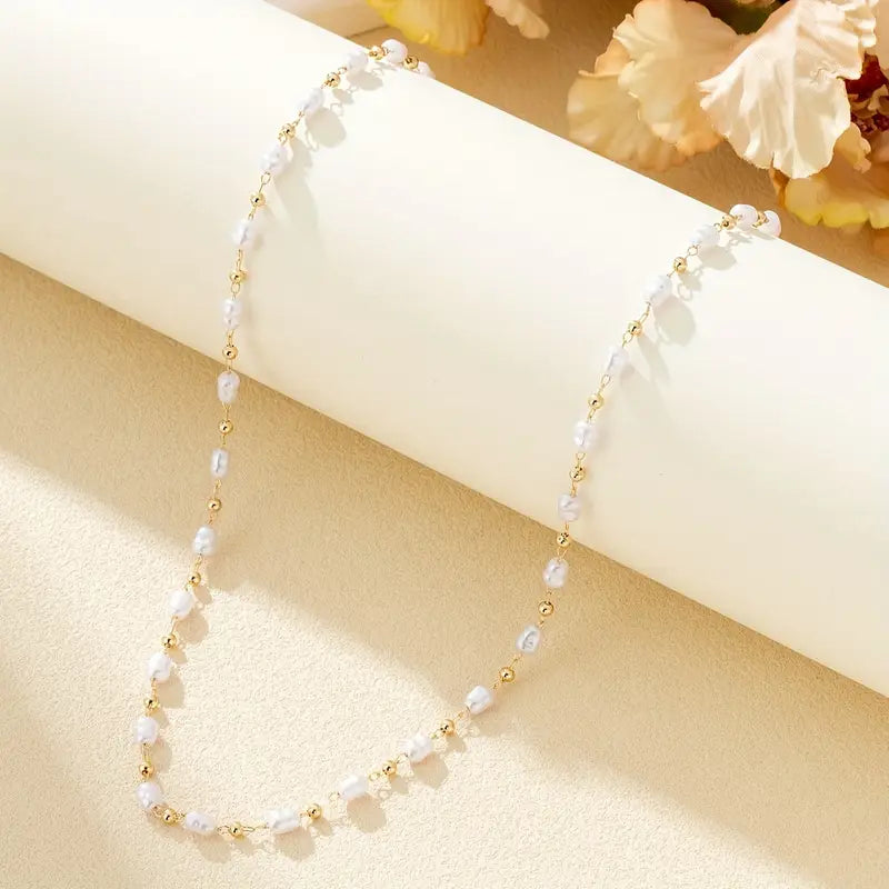 Gouden Parel Gratie Ketting | Samen tegen borstkanker
