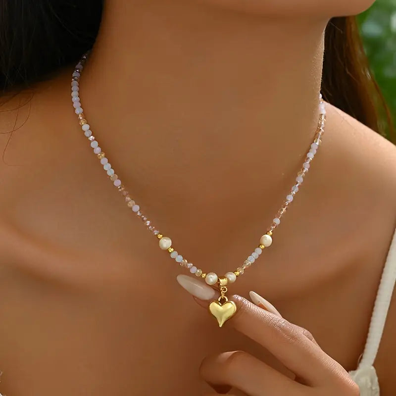 Gouden Hart Belofte Ketting | Samen tegen borstkanker