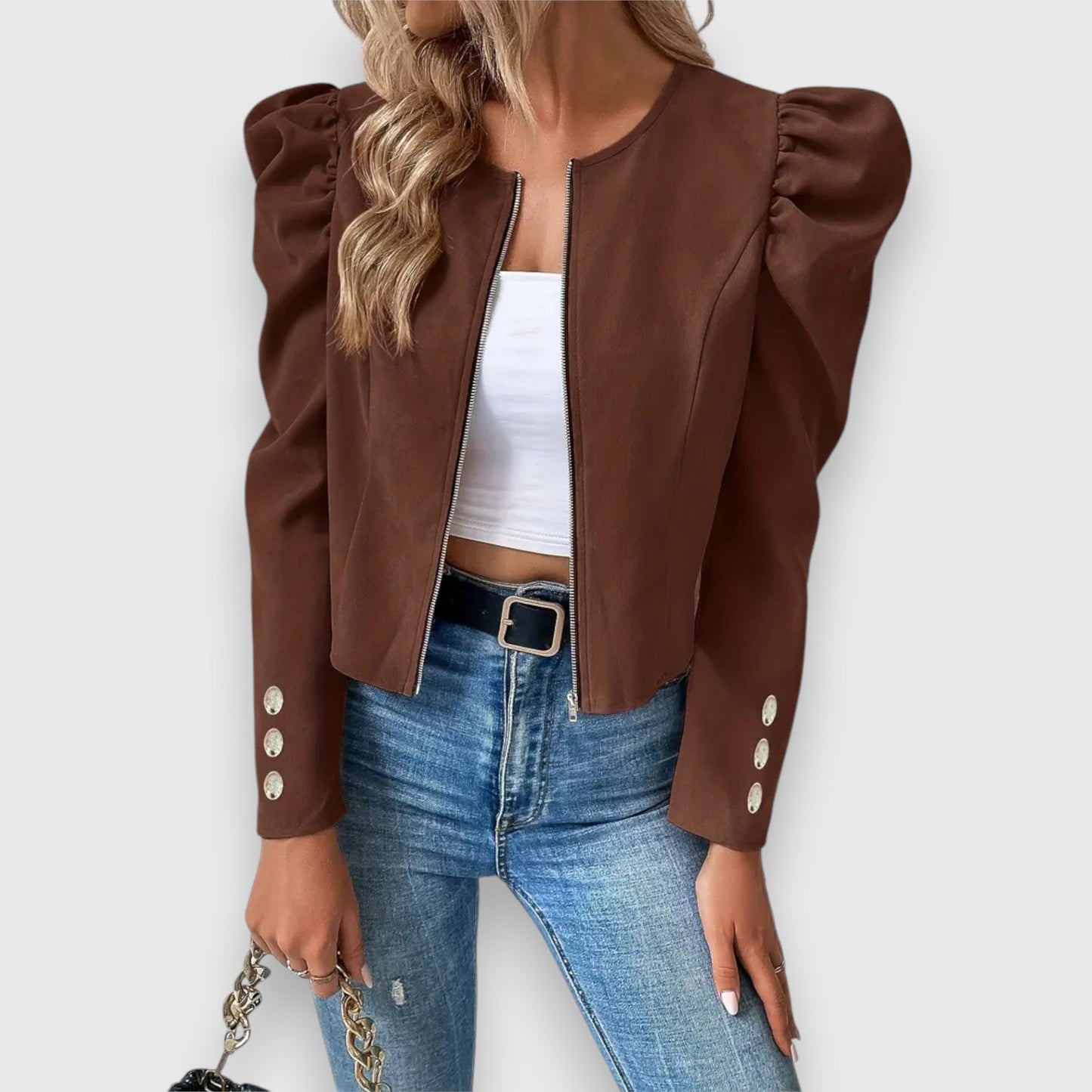 Lea™ – Blazer met Pofmouwen