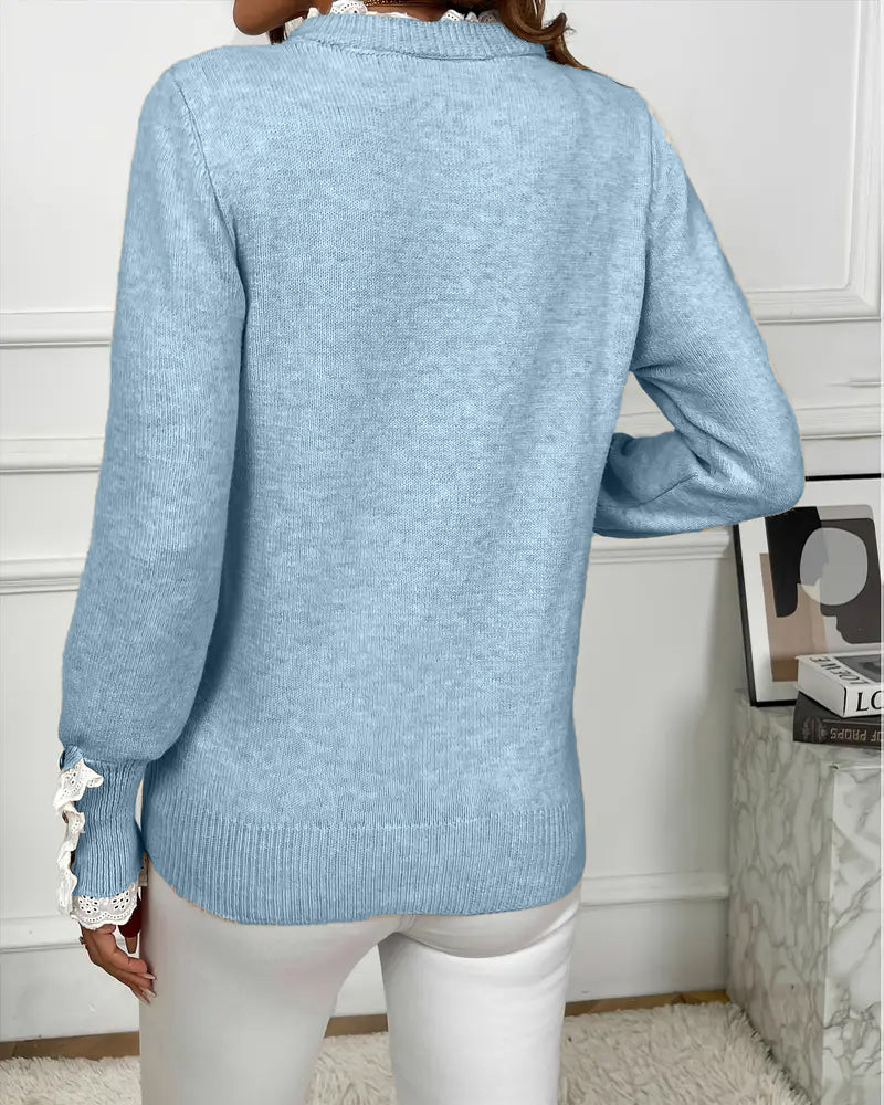 Teresa™ – Elegante Trui met Kantafwerking