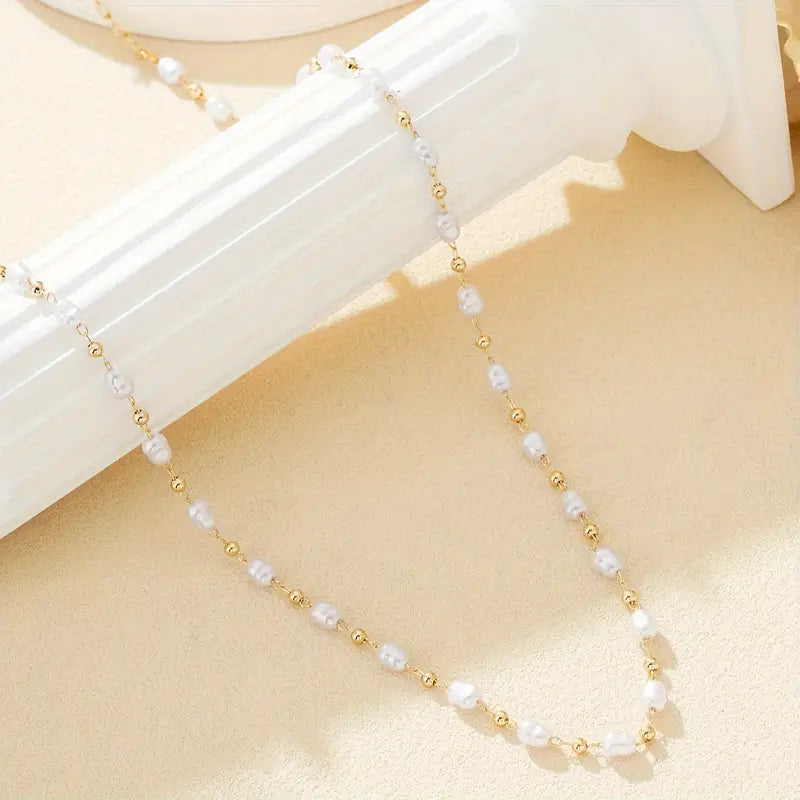Gouden Parel Gratie Ketting | Samen tegen borstkanker