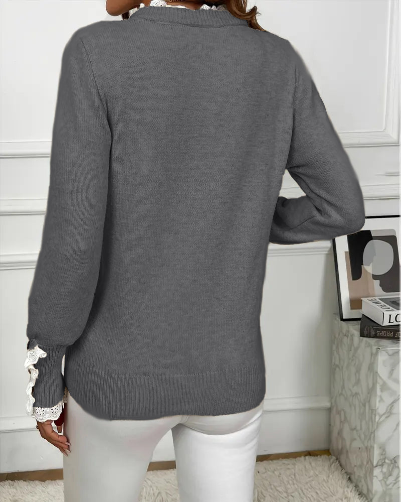 Teresa™ – Elegante Trui met Kantafwerking