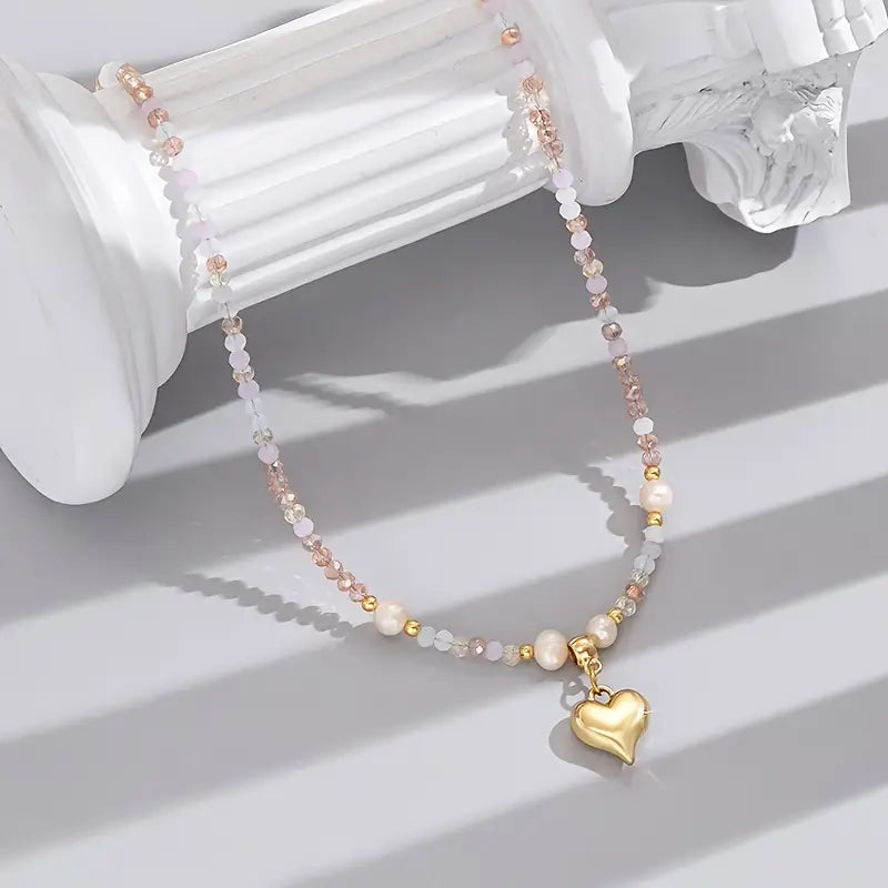 Gouden Hart Belofte Ketting | Samen tegen borstkanker