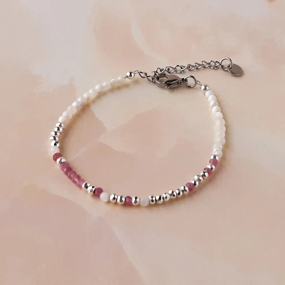 Fijn Armbandenset met Kralen | Samen tegen Borstkanker