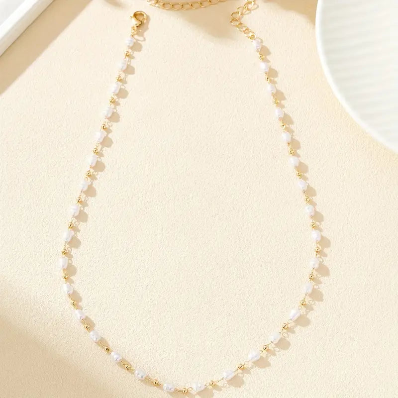 Gouden Parel Gratie Ketting | Samen tegen borstkanker