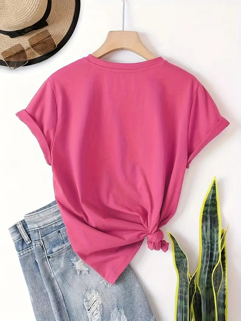T-shirt met sprankelend hart | Samen tegen borstkanker