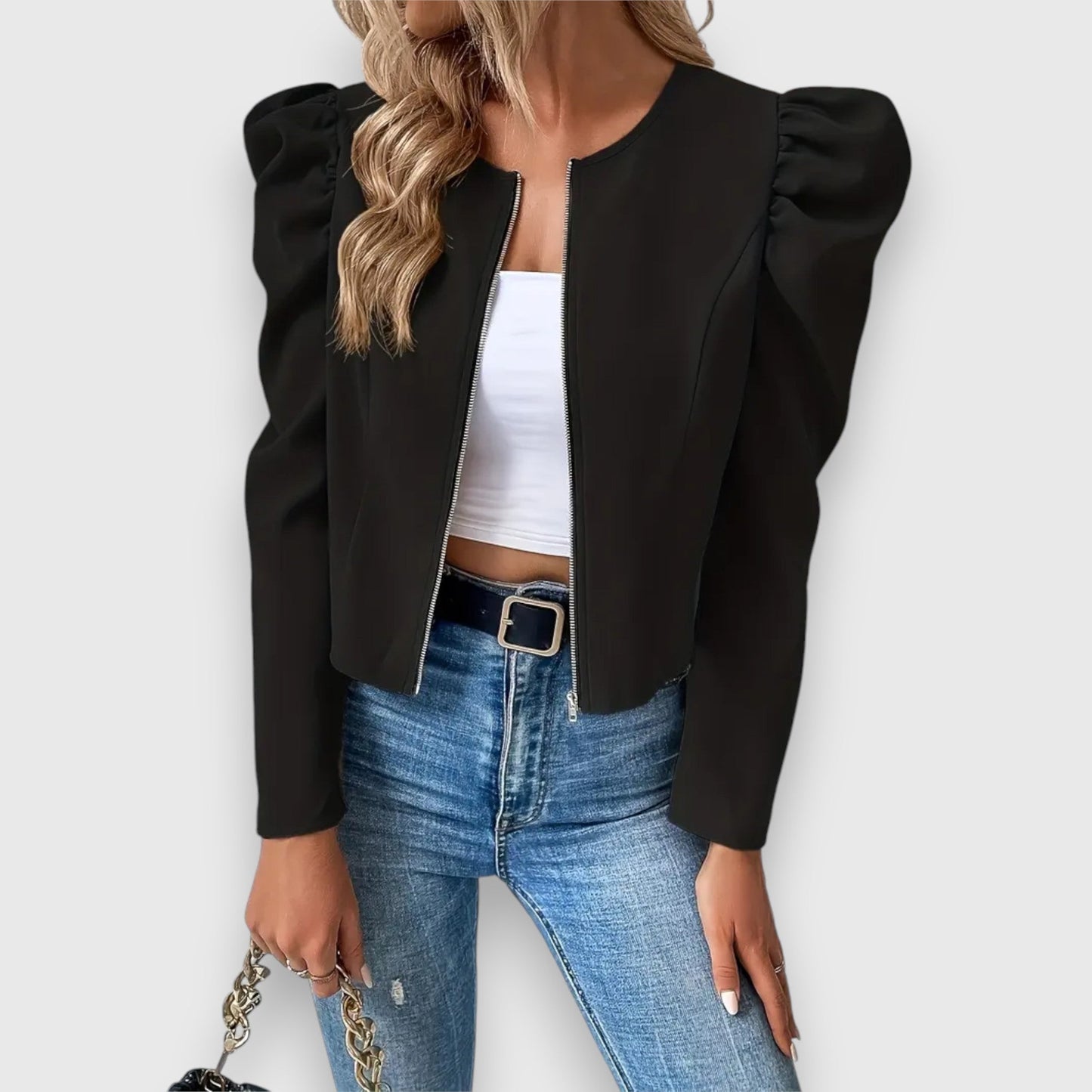 Lea™ – Blazer met Pofmouwen