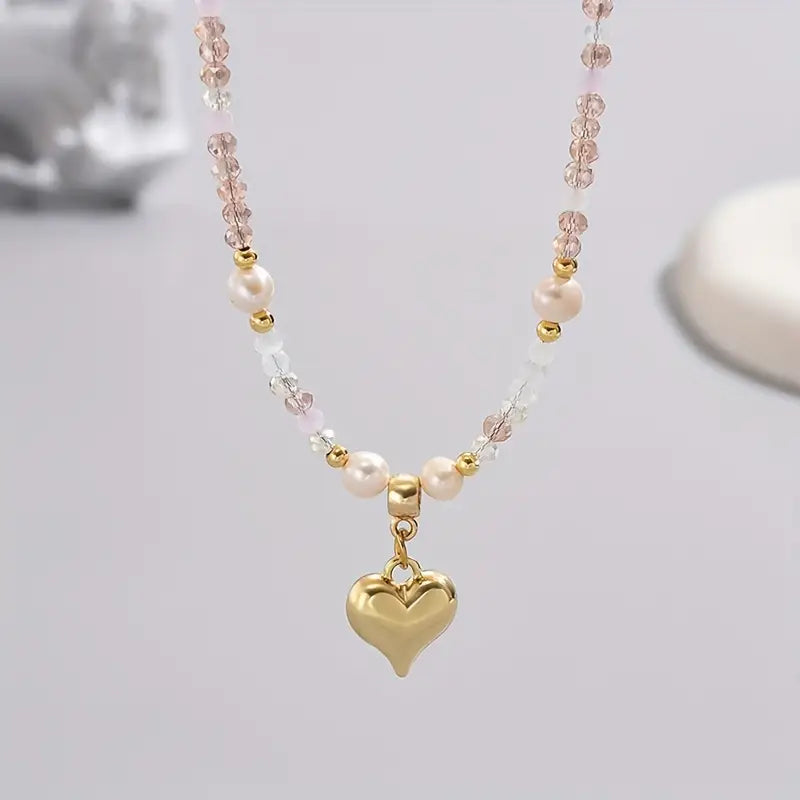 Gouden Hart Belofte Ketting | Samen tegen borstkanker