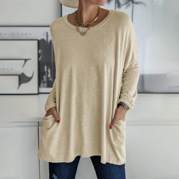 Aeira™ – Casual top met lange mouwen