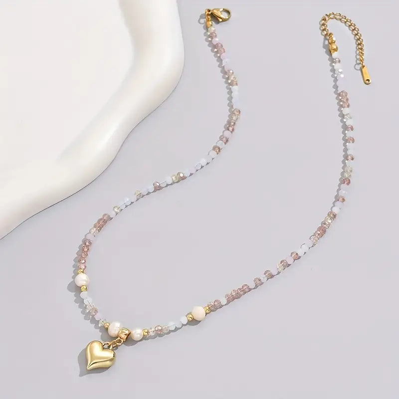 Gouden Hart Belofte Ketting | Samen tegen borstkanker