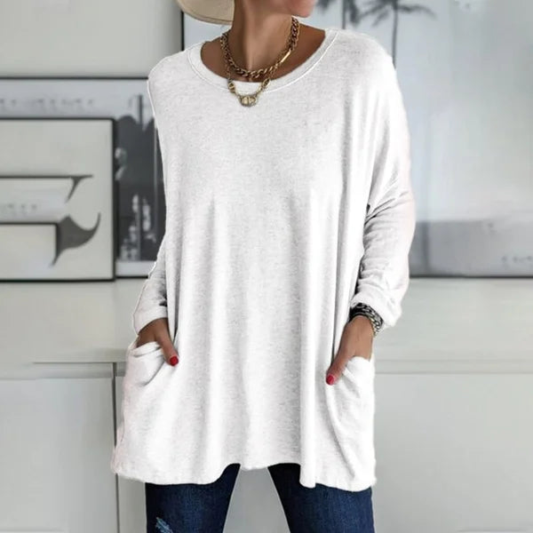 Aeira™ – Casual top met lange mouwen