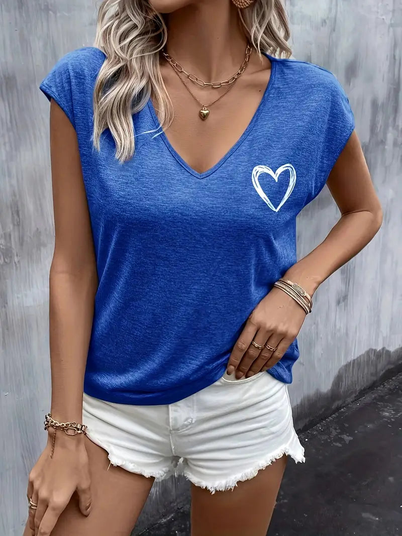 Hartprint T-shirt | Samen tegen borstkanker
