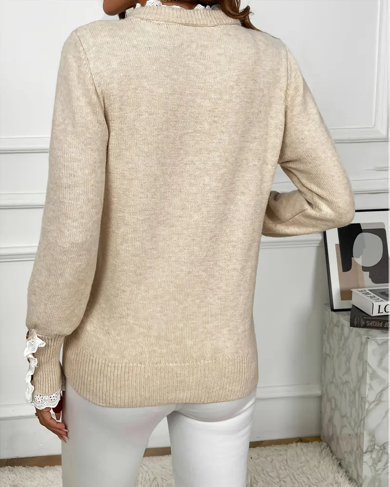 Teresa™ – Elegante Trui met Kantafwerking