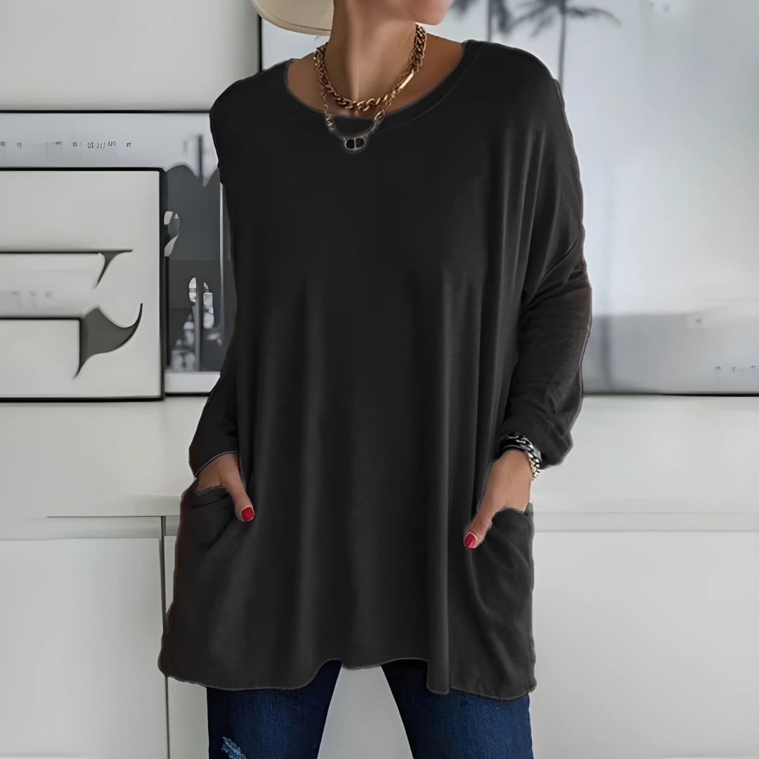 Aeira™ – Casual top met lange mouwen