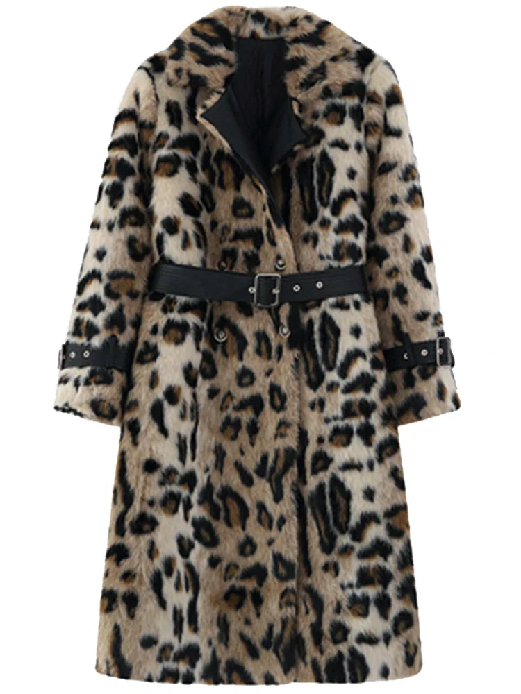 Belle™ - Zachte luipaardprint trenchcoat