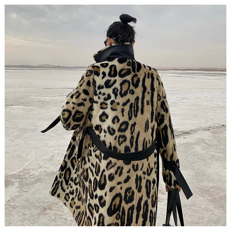 Belle™ - Zachte luipaardprint trenchcoat