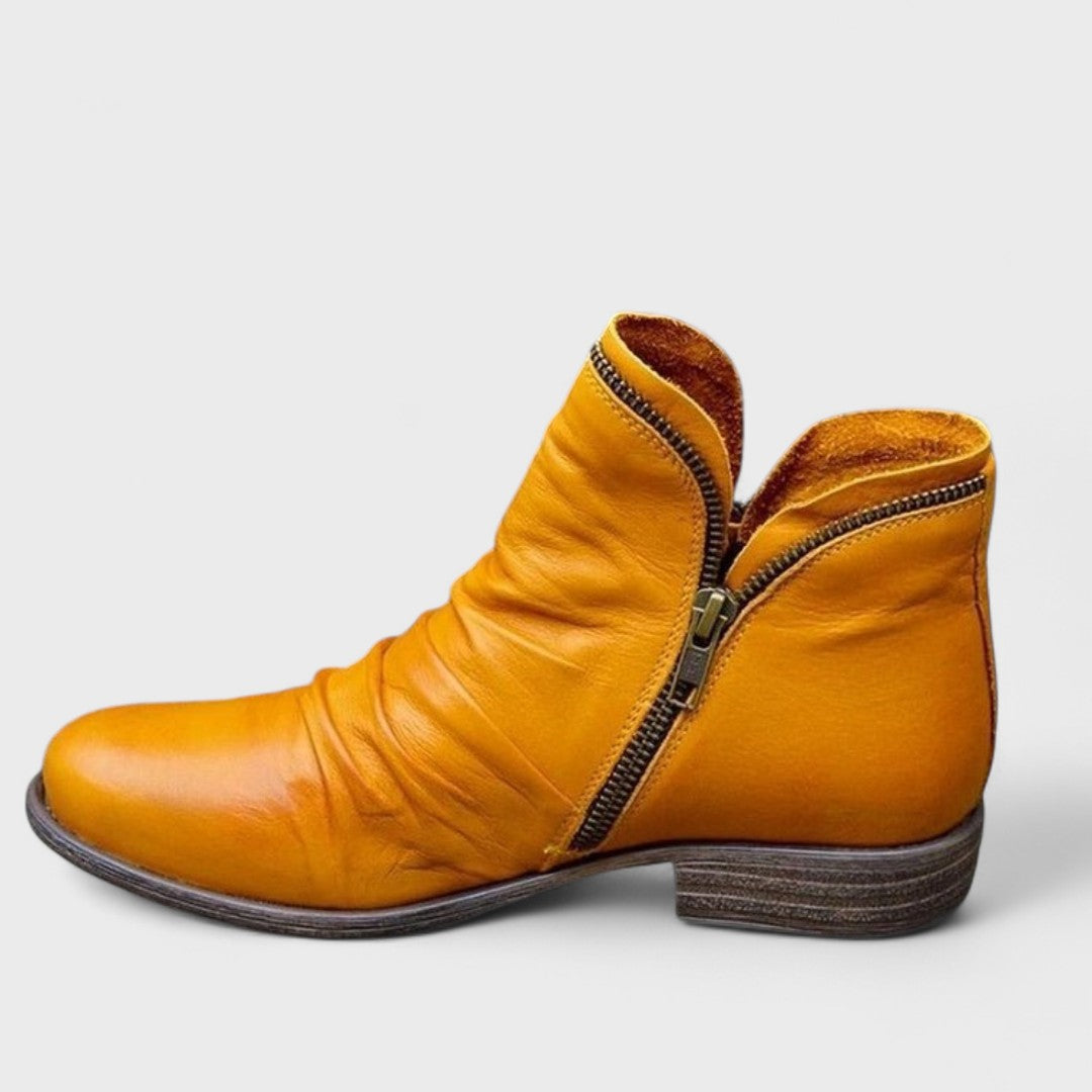 Zoe™ – Casual Enkellaarsjes met Rits