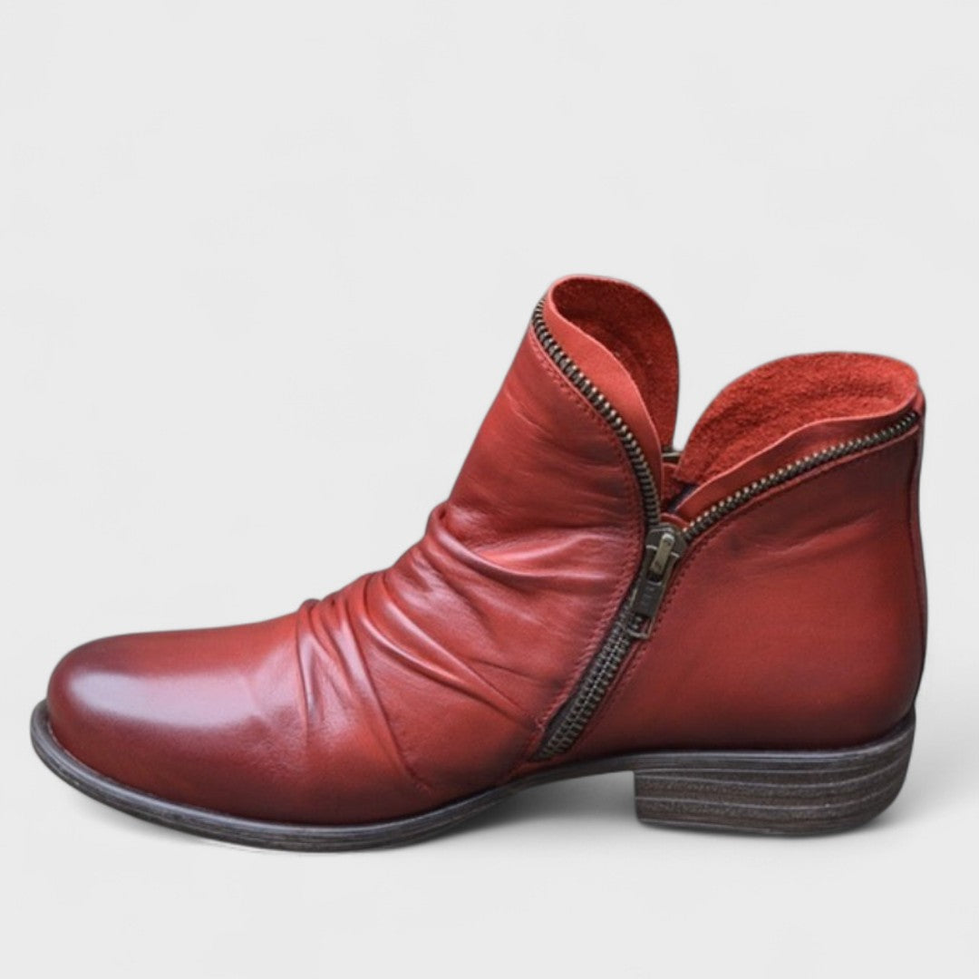 Zoe™ – Casual Enkellaarsjes met Rits
