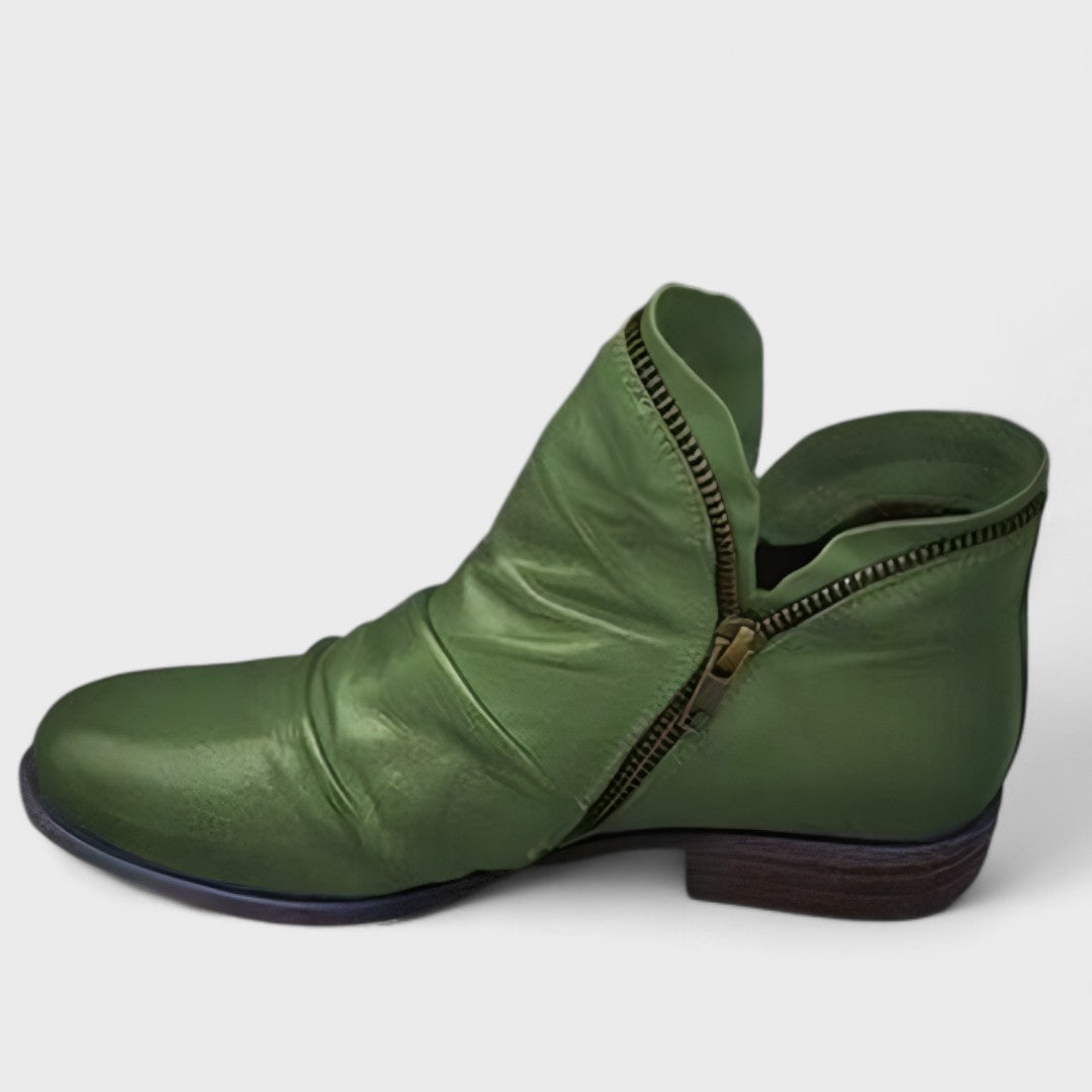 Zoe™ – Casual Enkellaarsjes met Rits
