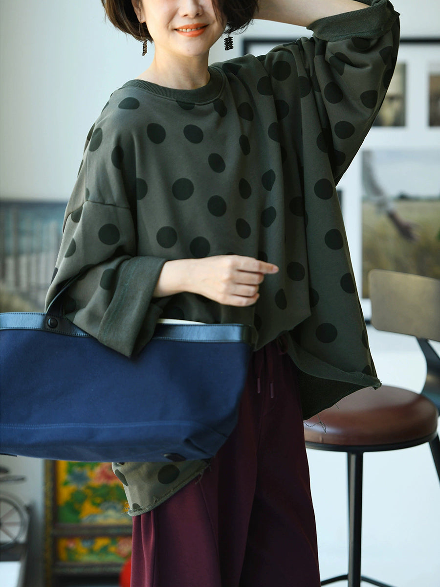 Carly™ – Oversized trui met polkadots