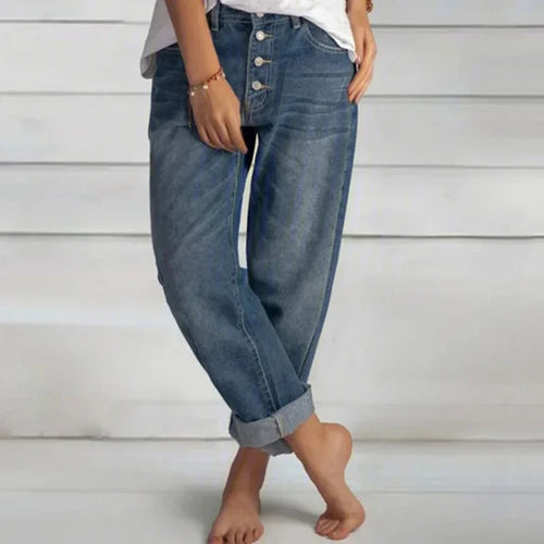 Wrona™ – Stijlvolle Loose Fit Jeans met Hoge Taille