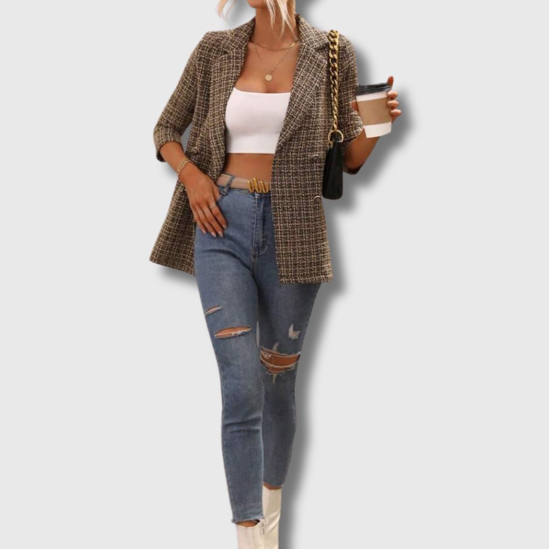 Sabine™ - Chique tweed blazer