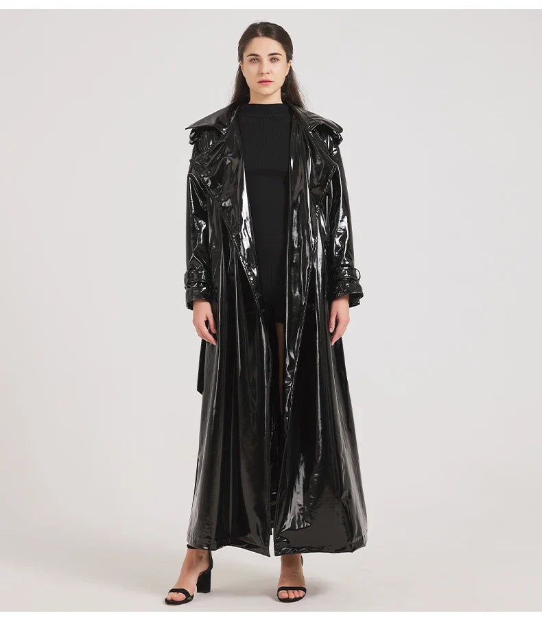 Yera™ – Stijlvolle Leren Trenchcoat