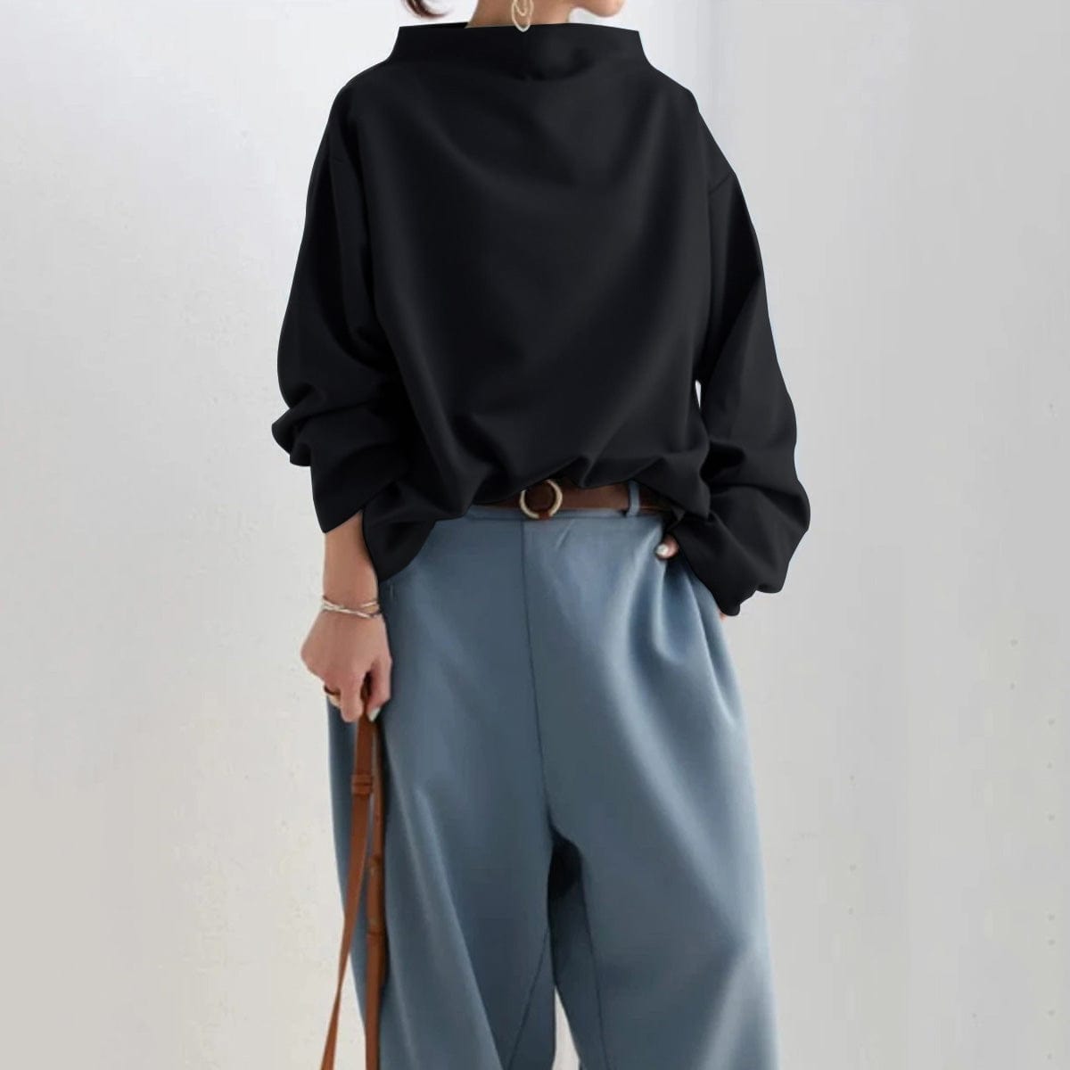 Elly™ – Stijlvolle Wintertop met Hoge Hals