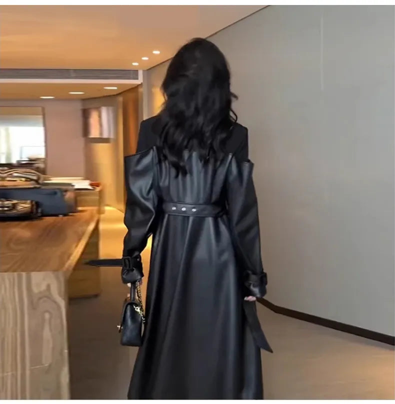 Helda™ – Leren Trenchcoat