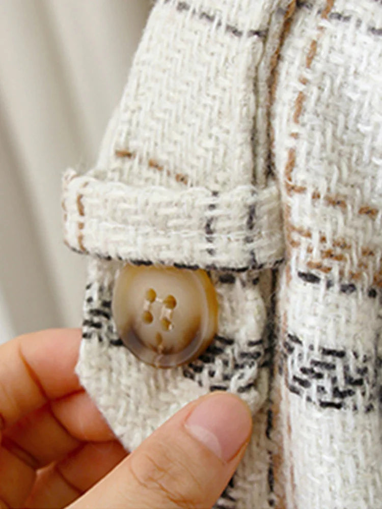 Lilly™ - Geruite wintertrenchcoat