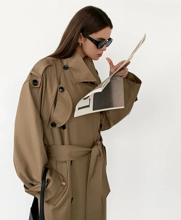 Gema™ - Oversized lange trenchcoat