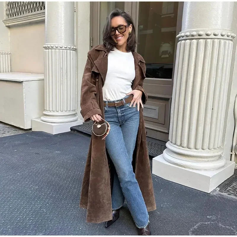 Helen™ – Vintage Lange Trenchcoat