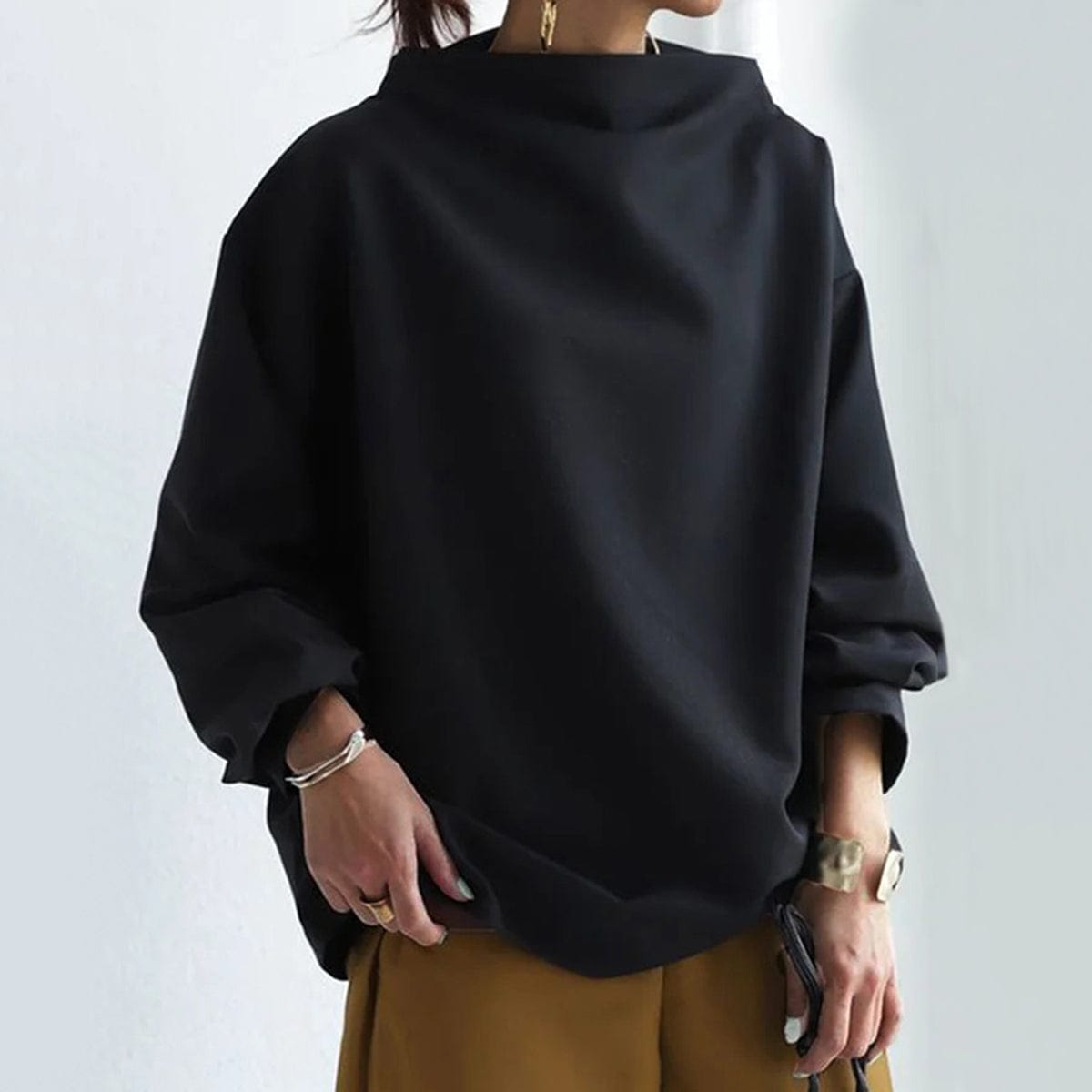 Elly™ – Stijlvolle Wintertop met Hoge Hals
