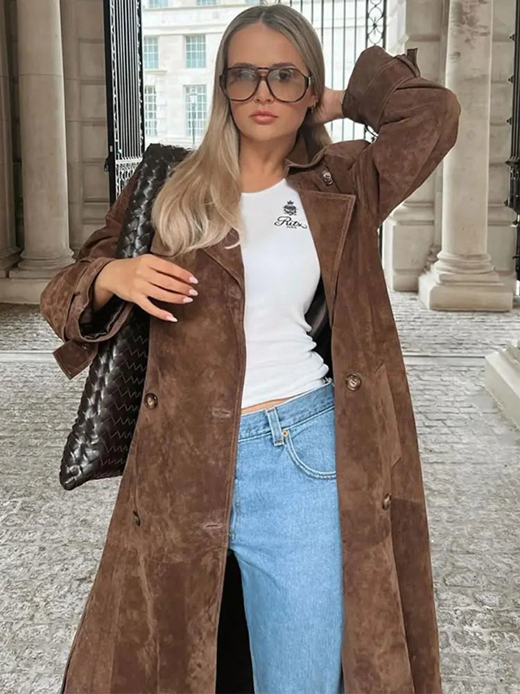 Helen™ – Vintage Lange Trenchcoat