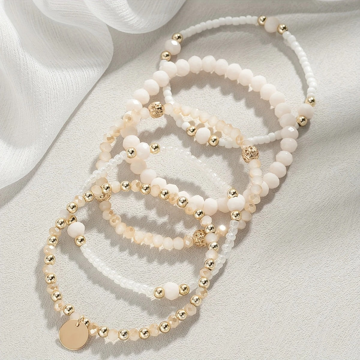 Betoverende Boho Armbandenset | Samen tegen borstkanker