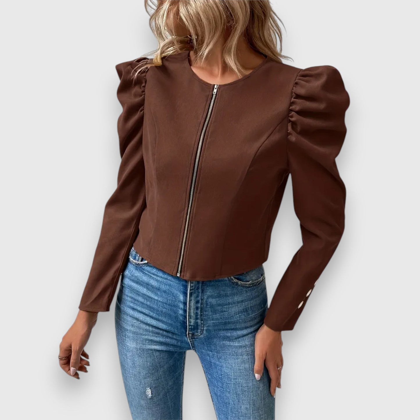 Lea™ – Blazer met Pofmouwen